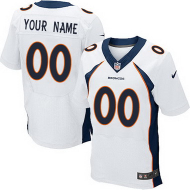 Men's Nike Denver Broncos Customized 2013 White Elite Jersey